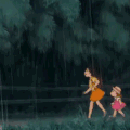 龙猫 下雨了 快跑 可爱