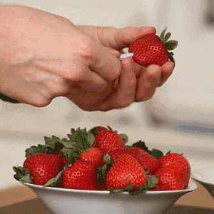 草莓 新鲜 水果 操作