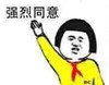 红领巾 黄色 举手 强烈同意