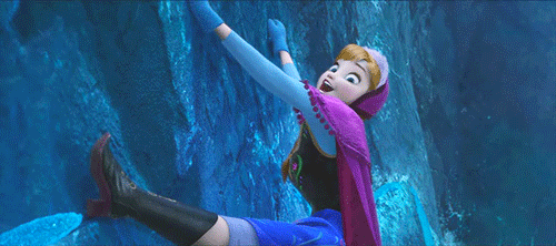 冰雪奇缘 安娜 爬 可爱 冰山 Frozen Disney