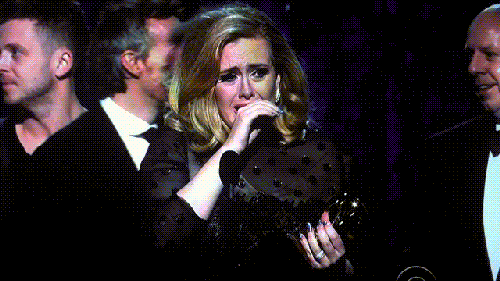 阿黛尔·阿德金斯 Adele 感动 欧美歌手 喜极而泣