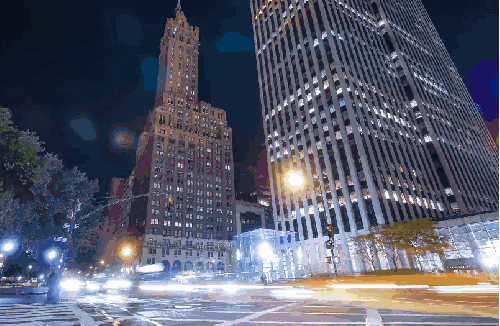 城市 夜晚 灯光 纪录片 纽约 美国 车流 高楼
