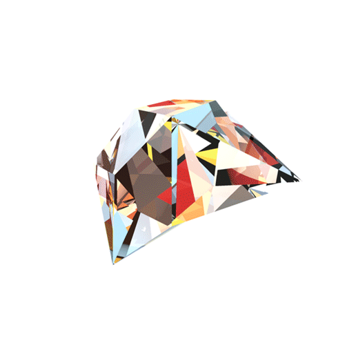 钻石 旋转 切面 彩色