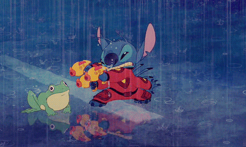 搞笑 卡通 下雨 青蛙