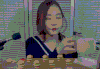 美女 吃播 汉堡糖 牛奶