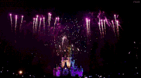 迪士尼 烟花 美丽夜空 唯美意境