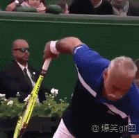 网球 大爷 爆笑 假动作 懵逼脸 开心 体育运动