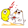 狗狗 小鸡 可爱 吐血