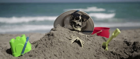 沙子 sand 沙雕  身体被掏空 骷髅