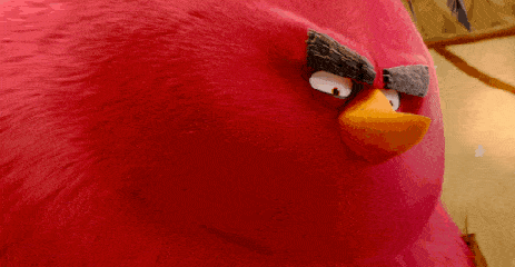 红色 小鸟 愤怒 小眼睛