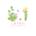 动画 蝴蝶 飞舞 儿童节快乐