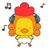 鸡 音乐 听歌 摇摆 享受 鸡年