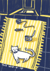 猫咪 织布 黄色 可爱