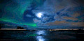北极光 northern lights nature 自然 美景 变幻 奇观 渐变 月亮