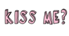 贴纸 字母 kiss me 吻我