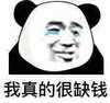 斗图 熊猫头 我真的很缺钱 可怜 哭泣