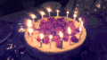 生日蛋糕 蜡烛 水果 祝福 烛火