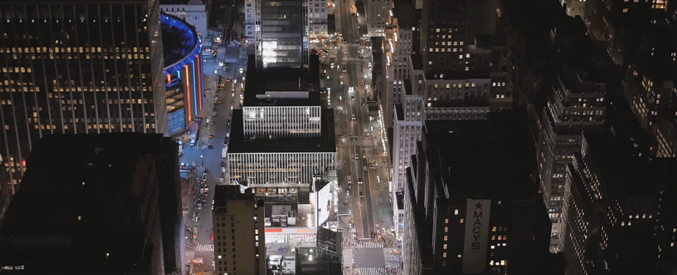 交通 城市 夜晚 建筑 纽约 美国 街道 风景 马路 灯光