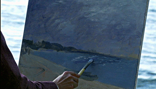 油画 海景 沙滩 画家