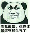 看我表情 你应该知道爸爸生气了 恶搞 八字眉 生气