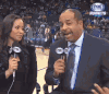 库里 Stephen Curry 勇士 采访 记者 熊抱