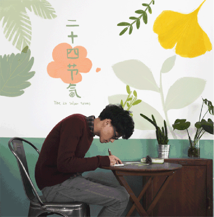 呆萌 男孩 抄寫 認真