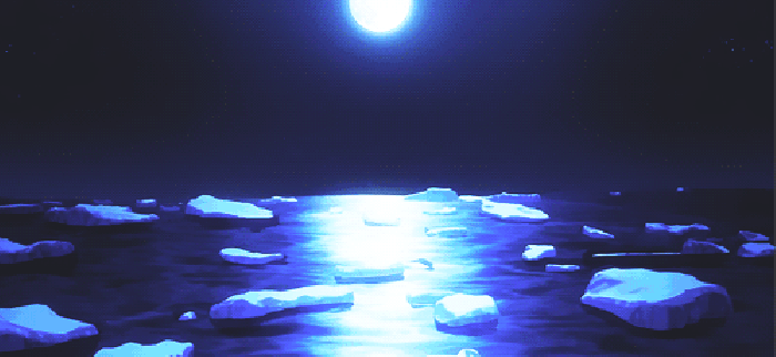 水面 夜色 月光 唯美