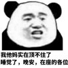 熊猫人 我他妈实在顶不住了 睡觉了 晚安 在座的各位