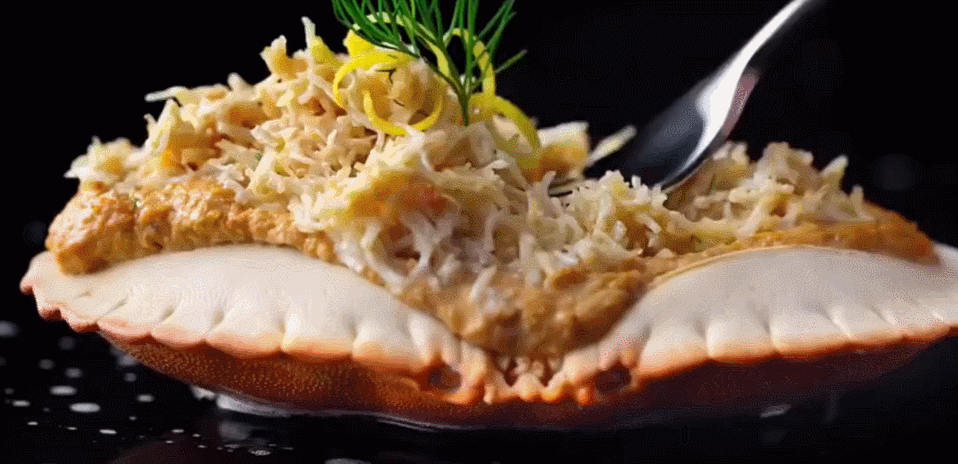 MS&FOODS 叉子 完美视觉冲击 烹饪 蟹肉