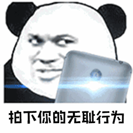 暴漫 熊猫人 拍照 手机 闪光灯 拍下你的无耻行为 斗图 soogif soogif出品