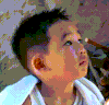 小孩 可爱 张望