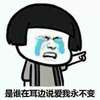 蘑菇头 流泪 伤心 是谁在耳边说爱我永不变