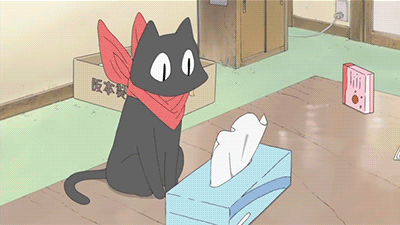 动漫 小猫咪 女孩 纸巾