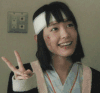 美女 剪刀手 笑容 受伤