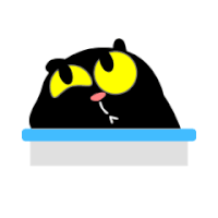 动漫表情 表情包 一坨黑色 黑乎乎