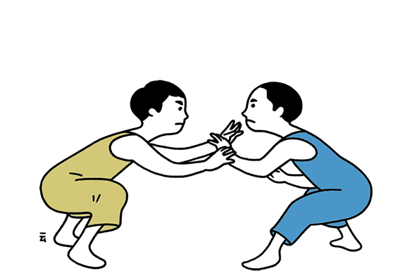 插画 打架 搞笑 可爱 气愤