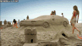 沙子 sand 沙雕 小轿车 搭讪 广告 装逼