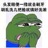 青蛙 捂脸 哭泣 头发随便一撸就去洗脸搞好卫生