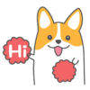 狗狗 张嘴 黄色Hi