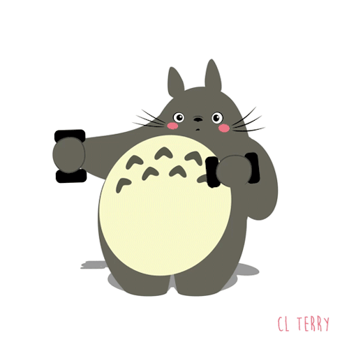 动画 杠铃 锻炼 龙猫 Totoro