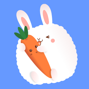 兔子 胡萝卜 爱心 喜欢