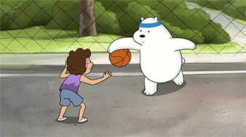 大白熊 打篮球 卡通 动漫
