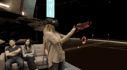 VR 身临其境 射击 游戏 真实 碉堡了 高科技