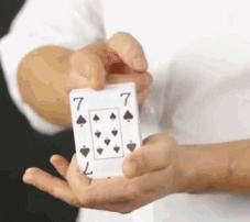 扑克牌 魔术 手指 白衣服