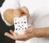 扑克牌 魔术 手指 白衣服