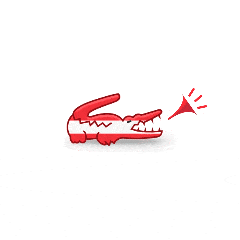 卡通 鳄鱼 喇叭 红色