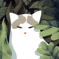 背景 卡通 清新 猫咪