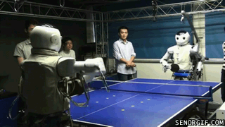 乒乓球 机器人 搞怪 卡哇伊