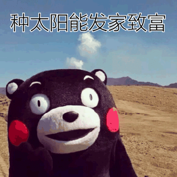 熊本熊 可爱 呆萌 斗图 种太阳能发家致富
