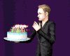 蛋糕 蜡烛 生日快乐 西装男